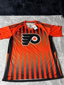 Philadelphia Flyers NHL Hockey Adidas squadra ufficiale calcio top uomo L 132229817 - Foto 1 di 6