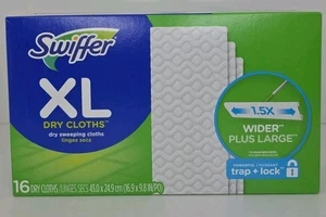 Recambios de tela de barrido en seco Swiffer XL sin perfume blanco de alta resistencia (16 unidades) - Imagen 1 de 5