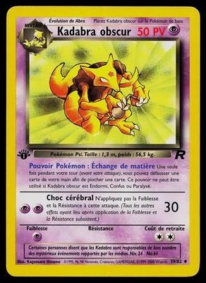 Pokemon Card - Dark Kadabra Obscur Team Rocket French 39/82 1st Edition - Image 1 of 2