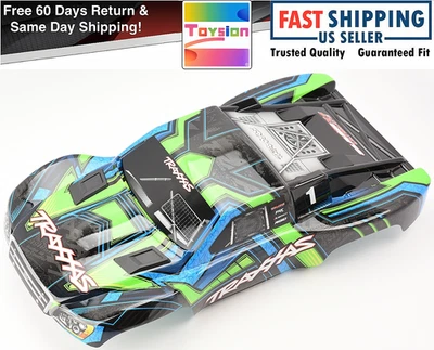 Fits Traxxas Slash 4x4 ULTIMATE BODY 68277-4 Clipless (GREEN & Blue Shell decals - Image 1 of 4