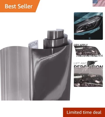 Smoke Black Headlight/Taillight Tint - 12" x 48" Scratch-Resistant Vinyl Wrap Foto 1 de 4