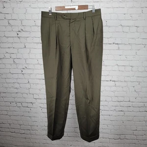 Pantalones de vestir plisados Jos A Bank Windsor de lana colección exclusiva 33R (33x30) - Imagen 1 de 15