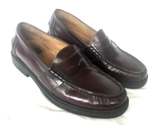 Nunn Bush Brown Leather Lincoln Penny Loafers Size 8 Mint Condition - Picture 1 of 4