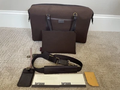 Hartmann Vintage Brown Canvas and Leather Duffle Bag 18" - Image 1 of 4