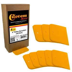 Custom Shop 4 Inch Spreaders for Auto Body Fillers, Putties and Glazes - 50 Pack - Picture 1 of 5