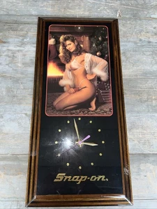 2 Vintage Snap On Tools Pinup Girl Wall Clocks Christmas, Computer Wall Clock - Picture 1 of 10