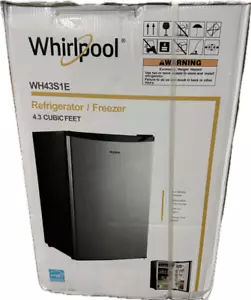 Whirlpool 4.3 cu ft Mini Refrigerator Stainless Steel Reversible Door - Picture 1 of 2