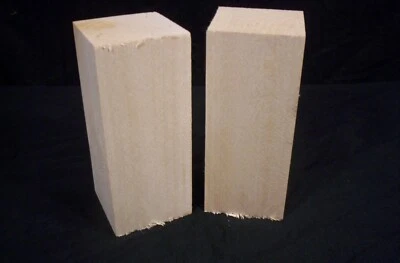2 Piece Basswood Carving lathe Turning Blanks 2 1/2  x  2 1/2  x  5 1/2" - Изображение 1 из 3