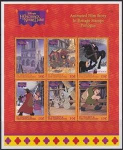 DIBUJOS ANIMADOS F-EX54009 ST VINCENT & GRANADINES MNH 2 JOROBADO NOTRE DAME DISNEY - Imagen 1 de 2