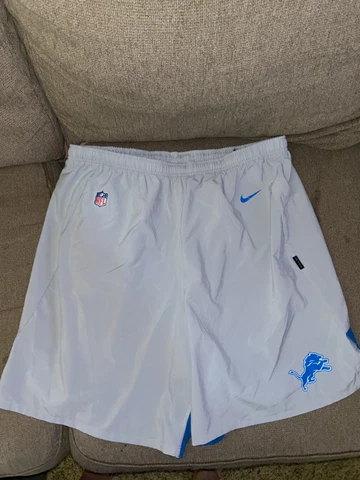 Nike NFL On Field Mens Dri-Fit Detroit Lions Team Issued Workout Shorts Sz 3XL Cover