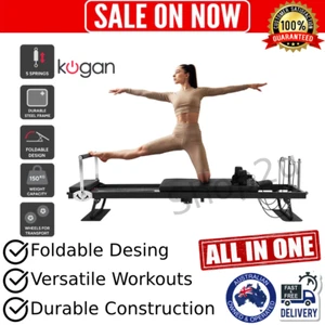 Fortis Foldable Pilates Reformer Machine Gym Exercise Home Workout | AU STOCK |. - Picture 1 of 10