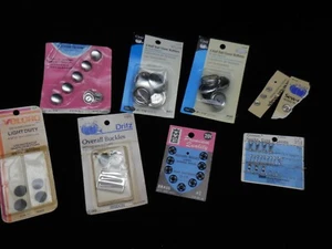 MIxed Lot Vintage Sewing Notions Button Covers Snaps Hooks - Picture 1 of 4