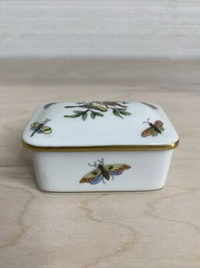 Herend Ungarn Rothschild Vogel handbemalt Porzellan Vintage Schmuckschatulle 7876 - Bild 1 von 6