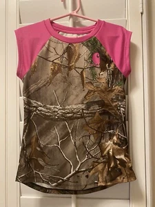 Carhartt Girls Size 6 Force Camo Pink Shirt Tank Dri Hunting Outdoor Free Ship - Picture 1 of 6