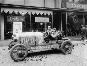 Lexington race car 1920 at Lexington dealership photo photograph - Picture 1 of 1