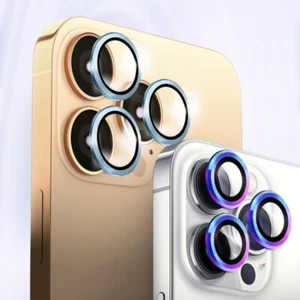 Lente protectora de metal para cámara para iPhone 15 14 13 16 Pro Max 11 12 vidrio templado - Imagen 1 de 19