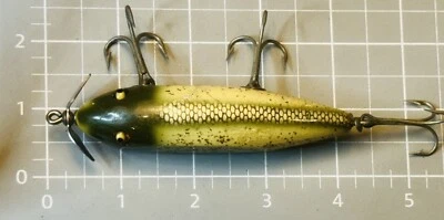 Vintage C.C.B. Co. Creek Chub Bait Co, Injured Minnow, Wooden Fishing Lure, Bass - Image 1 of 4