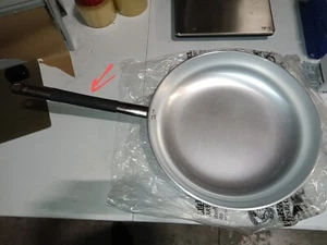Pentole Agnelli Aluminium Blower Frying Pan with Cool Handle, 15.74 in - Picture 1 of 5