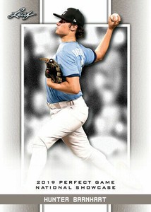 HUNTER BARNHART 2019 LEAF PERFECT GAME "BLUE" PARALLEL ROOKIE CARD! LTD 45!
