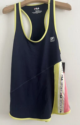 Nuevo FILA Top PEQUEÑO Maquinilla de Afeitar Tanque Amarillo Rosa Azul Bloque de Color Foto 1 de 4