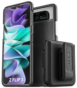 Samsung Galaxy Z Flip 3 Belt Clip Case, Slim Phone Case with Holster