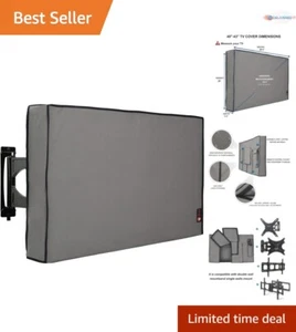 Durable Waterproof Fabric TV Cover for 40'' to 43'' Outdoor TVs with Bottom Flap - Picture 1 of 7