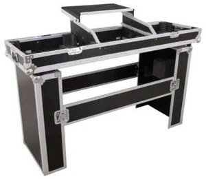 Konsole Road Tisch f. 2 Turntable + 19" Mixer + Laptopablage Digital DJ Case NEU - Picture 1 of 12