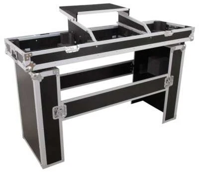 Konsole Road Tisch f. 2 Turntable + 19" Mixer + Laptopablage Digital DJ Case NEU - Image 1 of 4