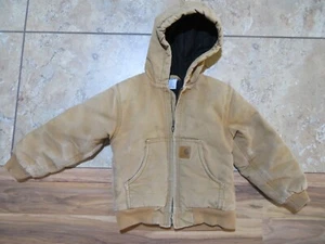 VTG Carhartt Kids Jacket Carhartt Brown - Black Quilt-Lined Youth Sz XXS (4/5) - Picture 1 of 6