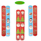 Christmas Snap Bracelets Kids Wrist Slap Bands Party Bag Filler Toy Gift P707 Uk