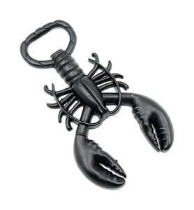 Portachiavi Apribottiglie Tappo di Bottiglia Scorpione Nero Ciondolo Portachiavi - Foto 1 di 5