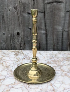 Islamic Antique Ottoman Spun Brass Candlestick 18th century - Rare - Picture 1 of 11