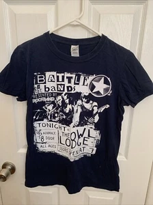 Gildan Soft Style Ladies Size S Rockband  Blue T-shirt - Picture 1 of 3