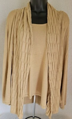 Camisa suéter blusa Charter Club para mujer talla 2X marrón dorado Foto 1 de 4