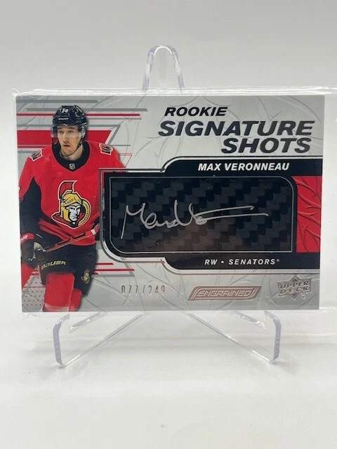 2019-20 UD ENGRAINED MAX VERONNEAU RC SIGNATURE SHOTS AUTO #D 077/249 SP - Image 1 of 1