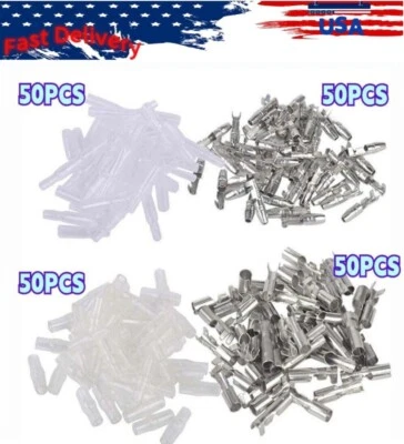 Female Male Bullet Crimp Terminal Wire Connector Socket fit for Car 50 Sets 4mm - Image 1 of 4