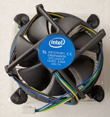 New Intel Socket 1155/1156/1150/1151 Aluminum & Copper Heatsink & Fan E97378-001 - Image 1 of 2