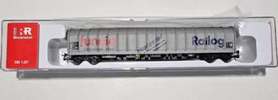 RIVAROSSI HR6493 AAE, 4-axle tarpaulin wagon Rilns, "Fundia – Railog" livery - Photo 1/3