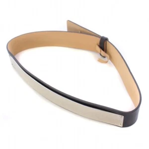 McQ Cinturón Cuero Metal Placa Negro BB Usado b28595083fb25c72e3decb00bd2d3ee8 - Imagen 1 de 7
