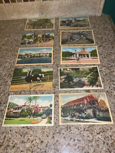 Lot of 10 Antique Vintage Postcards ST. AGUSTINE FLORDIA ATTRACTIONS ++ #1636 - Picture 1 of 12