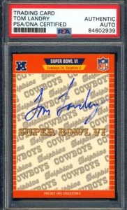 Tom Landry PSA ADN certificado de autenticidad firmado 1989 conjunto profesional autógrafo 3 - Imagen 1 de 1