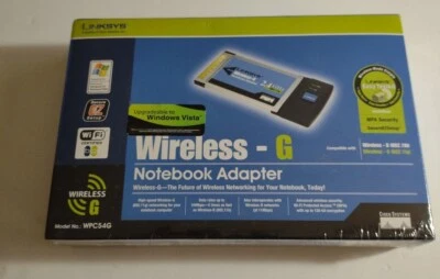 Linksys WPC54G Wireless-G Notebook Wi-Fi Adapter PCMCIA Card.  Brand New. - Image 1 of 4