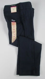 French Toast Navy School Uniform Plain Front Twill Pants Girls 6 *NEW* - Picture 1 of 4