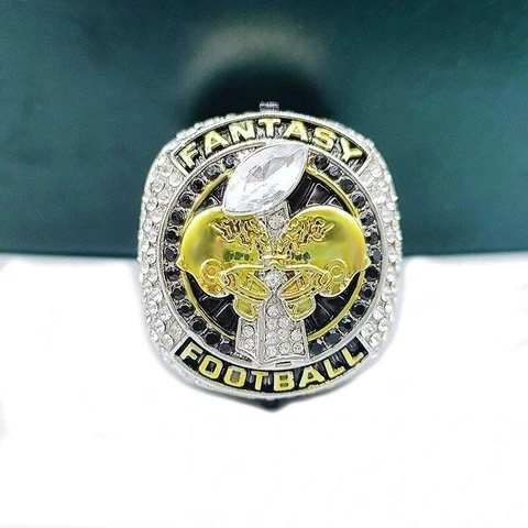 2023 Fantasy Football Championship Ring Sizes 8-13 Silver & Gold Color Cover