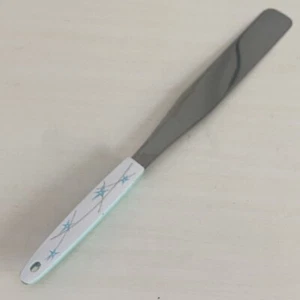 Vintage Atomic Starburst Aqua Blue White Frosting Spreader Spatula Tool - Picture 1 of 7