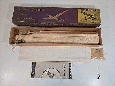 Vintage Jasco Phoenix Skipper R/C Balsa Wood Model Plane Kit 36" Wingspan - Read - Image 1 of 4