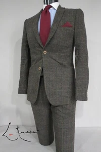 NWT Paisley & Gray heavy weight tweed window pane full suit 40 R - Picture 1 of 18