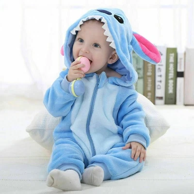 Cute Baby Boy Blue Stitch Birthday Fancy Party Costume Coverall Outfit UnisexHOT - Image 1 of 4