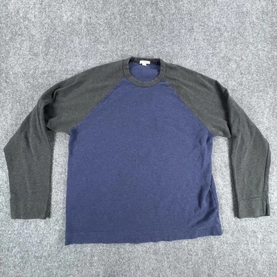 James Perse Sweatshirt Mens Extra Large Blue Gray Raglan Long Sleeve Tee - Image 1 of 4