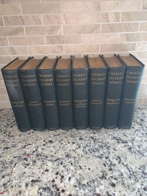 Lot of 8 Charles Dickens Works Illustrated & Printed 1898 Donahie & Henneberry - Image 1 of 4